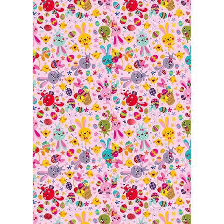 IMPRESION PAPEL DE AZUCAR A4 CONEJITOS PASCUA