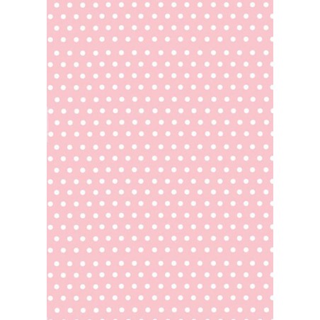 IMPRESION PAPEL DE AZUCAR A4 LUNARES ROSAS