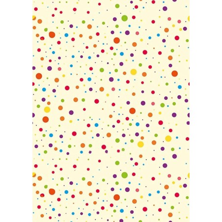 IMPRESION PAPEL DE AZUCAR A4 LUNARES MULTI