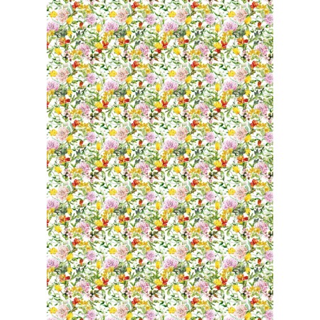 IMPRESION PAPEL DE AZUCAR A4 FONDOS FLORES VERDES