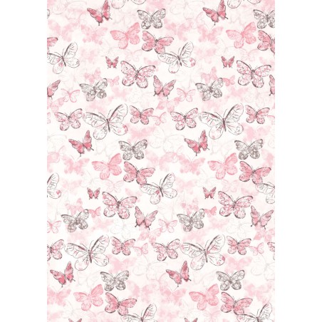 IMPRESION PAPEL DE AZUCAR A4 FLORES MARIPOSAS