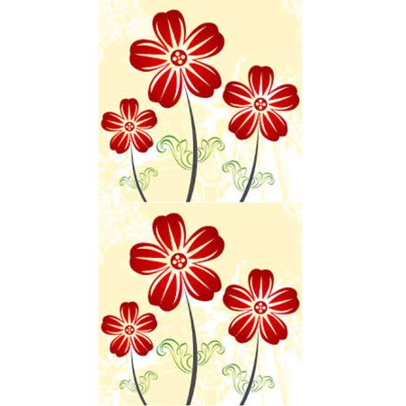 IMPRESION PAPEL DE AZUCAR A4 FLORES ROJAS