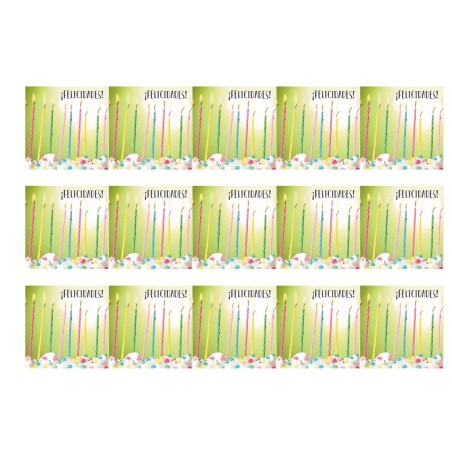 IMPRESION PAPEL DE AZUCAR VELAS X15 5.3X5.3CM