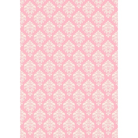 IMPRESION PAPEL DE AZUCAR A4 FONDOS ROSA DAMASCO