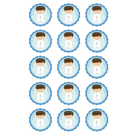 IMPRESIÓN PAPEL DE AZUCAR COMUNION NIÑO 2E