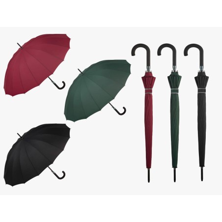 PARAGUAS LARGO AUTOMATICO 16 VARILLAS "Hockey"