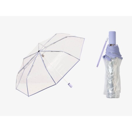 PARAGUAS PLEGABLE TRANSPARENTE 