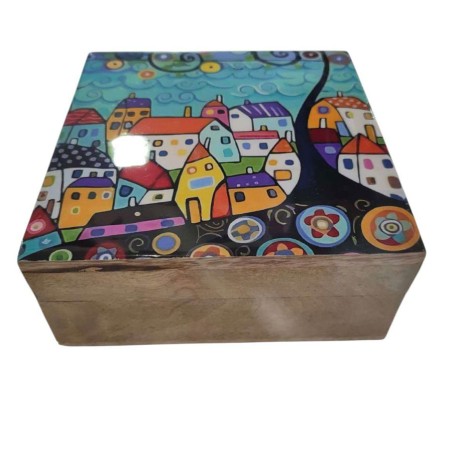 CAJA MADERA CASAS 14*14*6 CM
