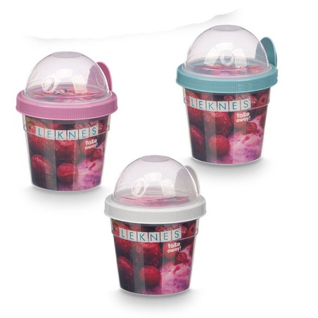 VASO 500ML CON TAPA + CUCHARA