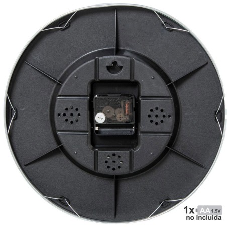 RELOJ 30CM ALUMINIO CON TERMÓMETRO