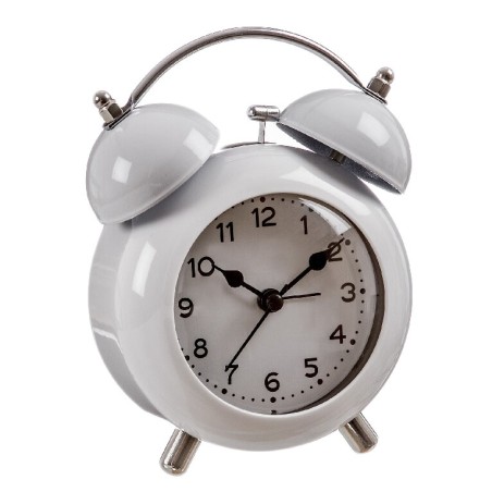 RELOJ DESPERTADOR BLANCO 14.9CM