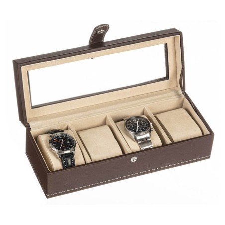 Joyero relojes marrón