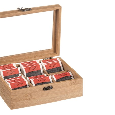 CAJA TE MADERA 6 COPARTIMENTOS