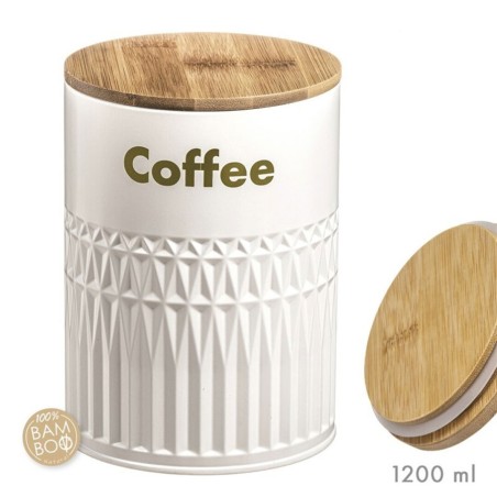 TARRO CAFE 1200ML ACERO BAMBU