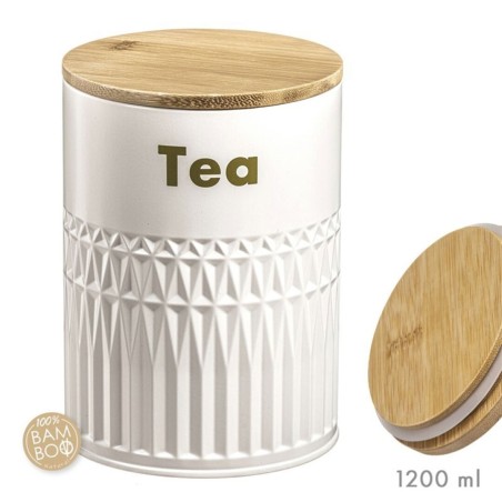 TARRO TE 1200ML ACERO Y BAMBU