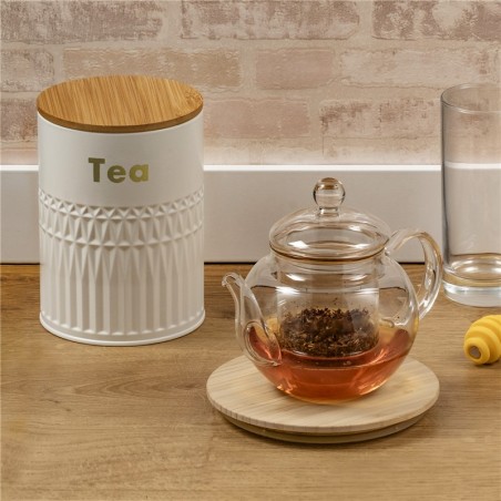 TARRO TE 1200ML ACERO Y BAMBU