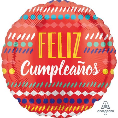 Globo feliz cumpleaños - Rojo 45cm