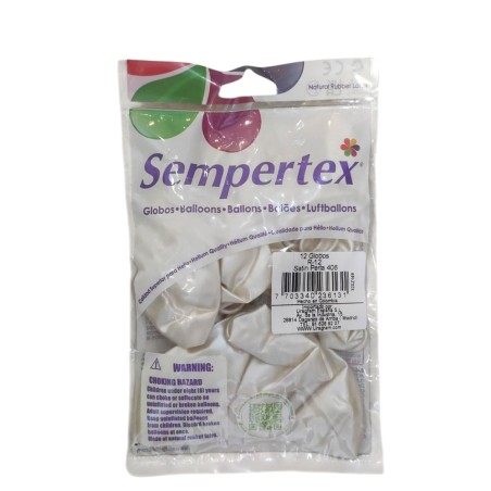 Bolsa de 50 globos de látex Sempertex amarillo satinado para helio y aire