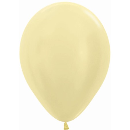 12 GLOBOS SEMPERTEX AMARILLO SATINADO 30CM