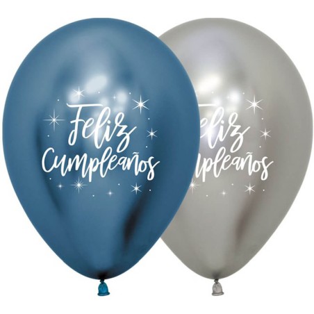 12 GLOBOS FELIZ CUMPLE 30CM 