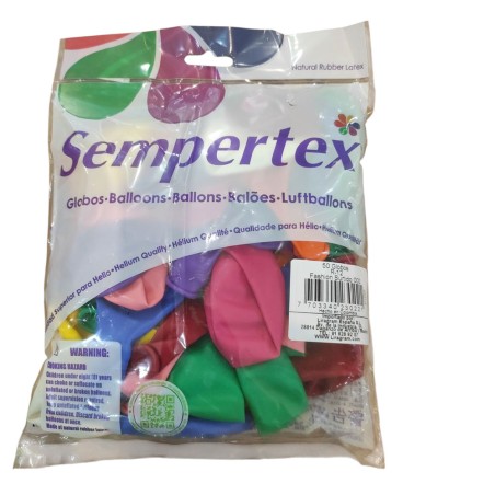 50 GLOBOS SEMPERTEX SURTIIDOS FASHION 30CM