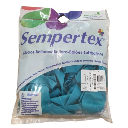 50 GLOBOS SEMPERTEX CARIBE FASHION 30CM