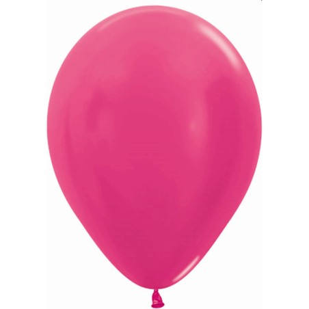 50 GLOBOS SEMPERTEX FUCSIA METAL 30CM