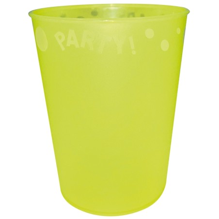 VASO AMARILLO FLUOR 25CL REUTILIZABLE