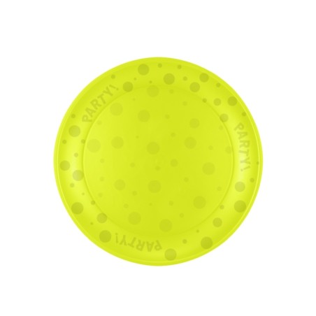 PLATO AMARILLO FLUOR 21CM PLASTICO