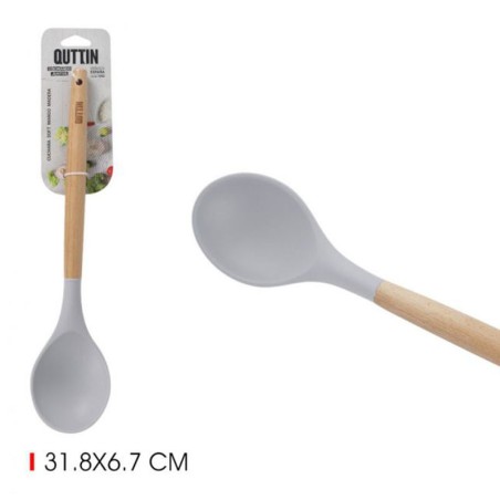  CUCHARA COCINAR SILICONA MADERA 