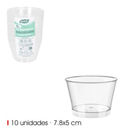 SET 10 VASOS DEGUSTACIÓN 7.8X5CM