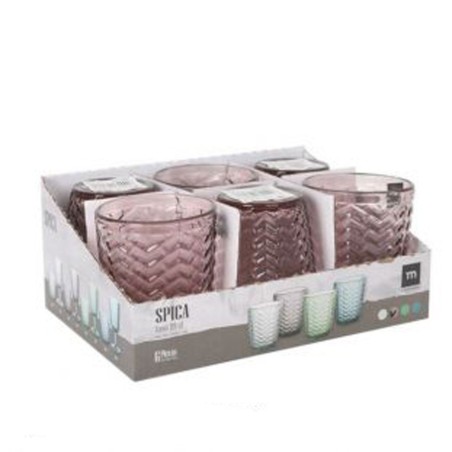 SET 6 VASOS ROSAS SPICA 290CC