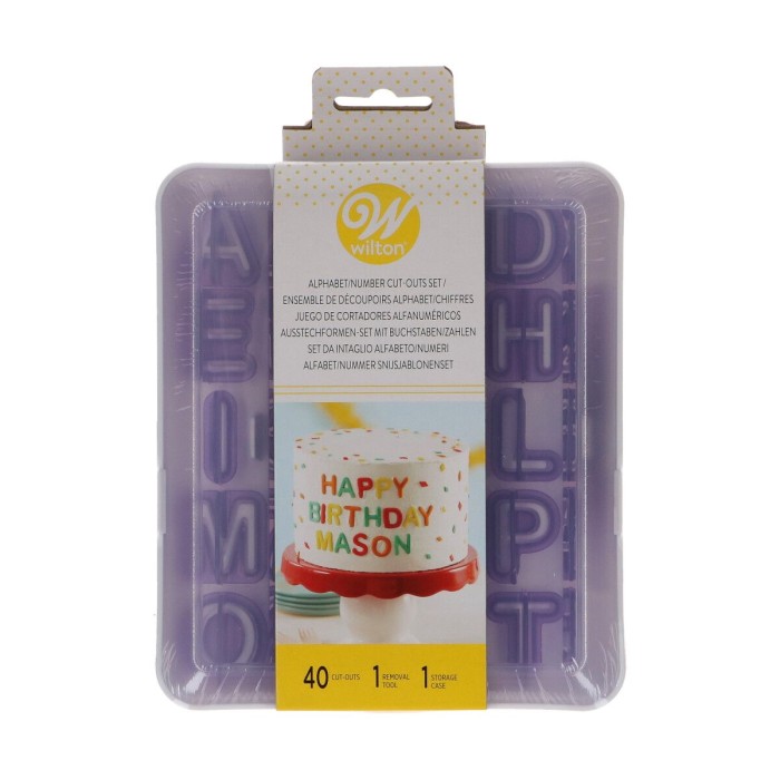 Set de cortadores de letras y números Wilton para fondant – Casa Joven