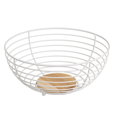 FRUTERO BLANCO METAL-MADERA 29X29X13 CM