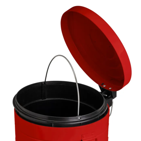 CUBO 20 LITROS BASURA RETRO ROJO 