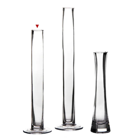 JARRÓN VIOLETERO VIDRIO 7 X 7 X 25 CM