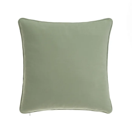 Cojín cuadrado velvet verde manzana 45x45 cm con relleno y funda poliéster