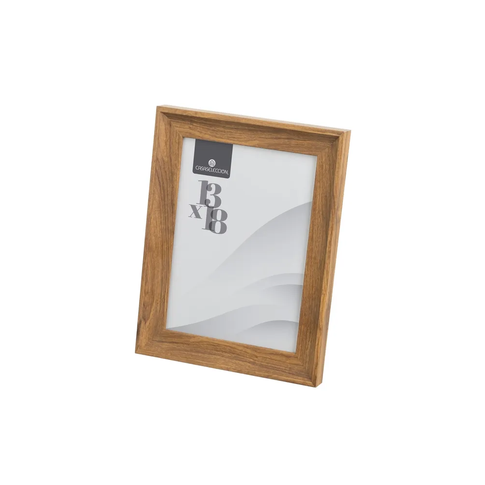 Portafotos WPC madera 10x15 cm con cristal 2 mm y trasera MDF