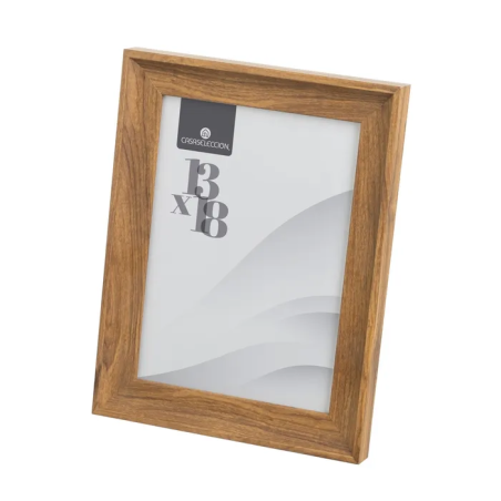 Portafotos WPC madera 10x15 cm con cristal 2 mm y trasera MDF