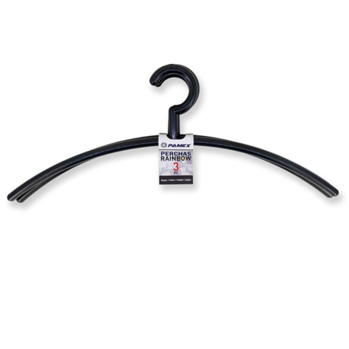 SET 3 PERCHAS NEGRAS RAINBOW