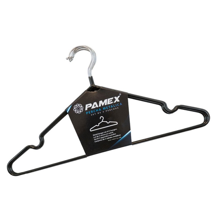 SET 5 PERCHAS METAL NEGRA ANTIDESLIZANTE