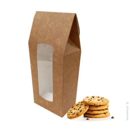 CAJA 7X4X18CM VENTANA KRAFT