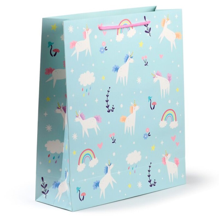 BOLSA DE REGALO UNICORNI XL 40X65X12CM