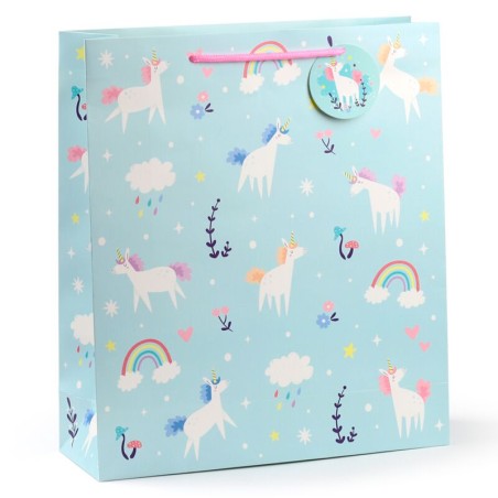 BOLSA DE REGALO UNICORNI XL 40X65X12CM