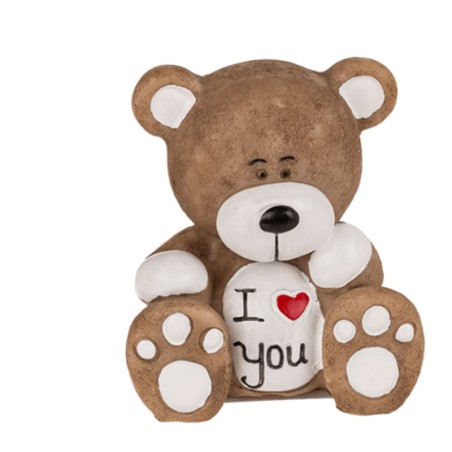 FIGURA OSO I LOVE YOU 6CM