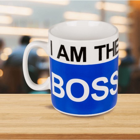TAZA I AM THE BOSS GRESS 13X11CM