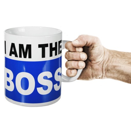 TAZA I AM THE BOSS GRESS 13X11CM