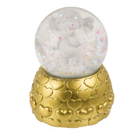 BOLA DE NIEVE ANGEL BASE DORADA 4.5X4.5CM