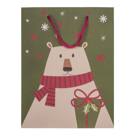 BOLSA DE PAPEL AMIGOS NAVIDAD 18X8X23CM