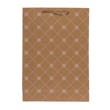 BOLSA PAPEL KRAFT FLORAL 25X8.5X34,5CM